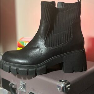 Torrid Black Chunky Ankle Boots
